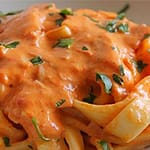 *N.85  Egg pasta in shrimps sauce