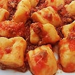 *N.105 Potato gnocchi with meat sauce