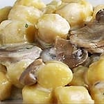 *N.104 Potato Gnocchi With Mushrooms Sauce