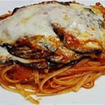 *N.87 Linguine Pasta With Eggplant Parmigiana
