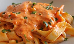 #85  Egg pasta in shrimps sauce